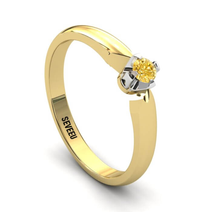Złoty pierścionek z brylantem (8)