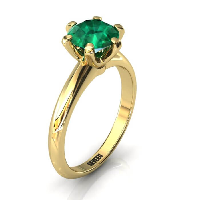 Złoty pierścionek zaręczynowy z brylantem ponad 1 ct od seveeu (28)