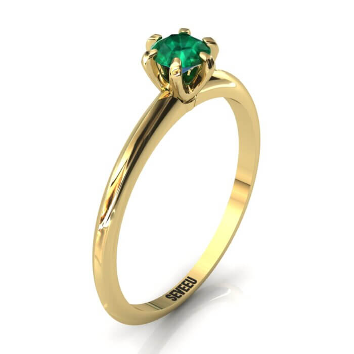 Złoty pierścionek zaręczynowy z brylantem ponad 1 ct od seveeu (30)