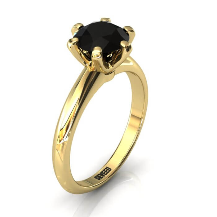 Złoty pierścionek zaręczynowy z brylantem ponad 1 ct od seveeu (39)
