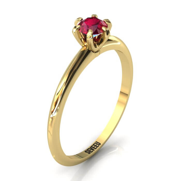 Złoty pierścionek zaręczynowy z brylantem ponad 1 ct od seveeu (46)