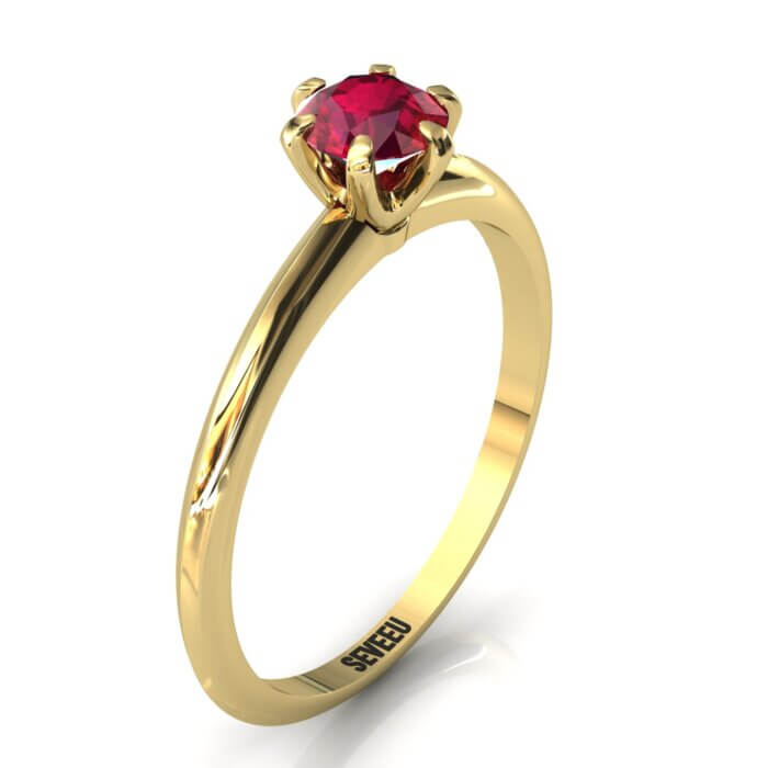 Złoty pierścionek zaręczynowy z brylantem ponad 1 ct od seveeu (47)