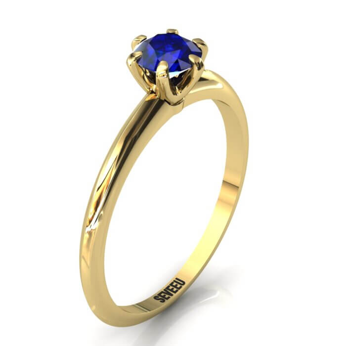 Złoty pierścionek zaręczynowy z brylantem ponad 1 ct od seveeu (57)