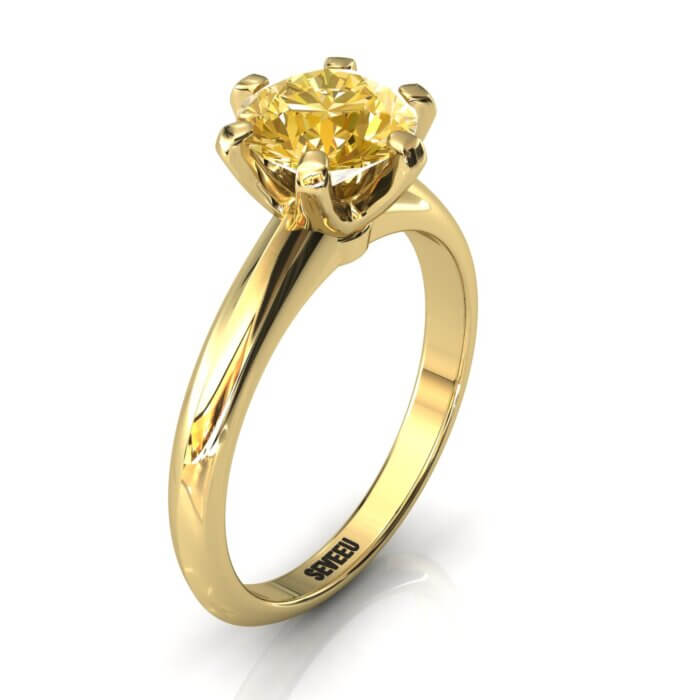 Złoty pierścionek zaręczynowy z brylantem ponad 1 ct od seveeu (9)