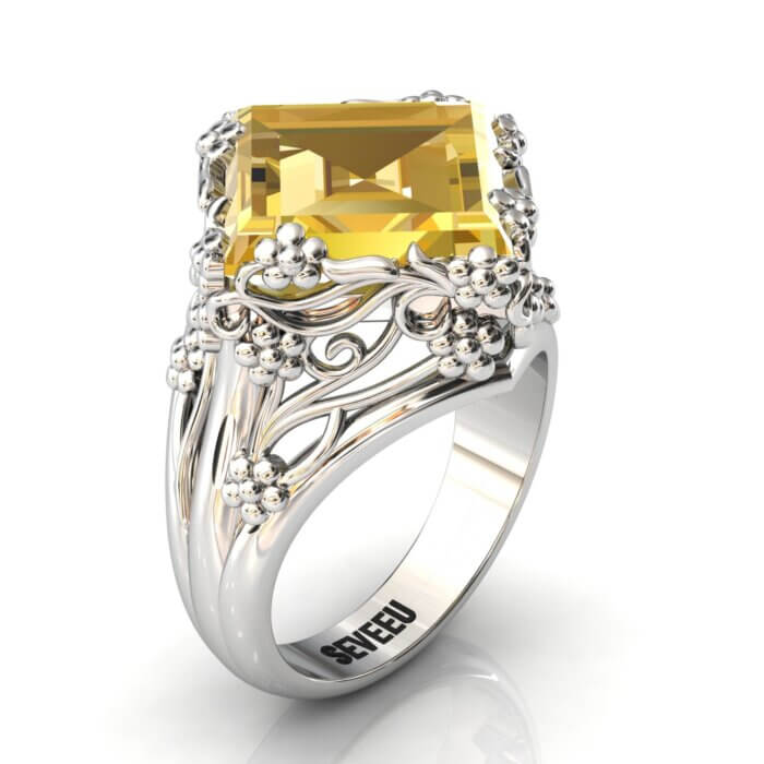 złoty ekskluzywny pierścionek w stylu retro (2)