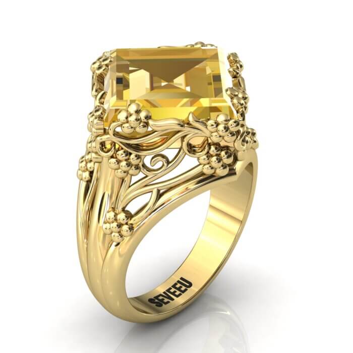 złoty ekskluzywny pierścionek w stylu retro (8)