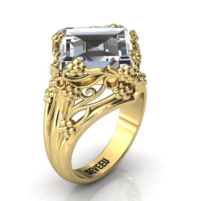 złoty ekskluzywny pierścionek w stylu retro (9)