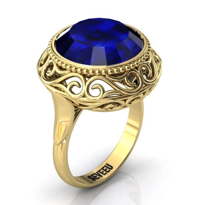 złoty pierścionek od seveeu w stylu retro (1)